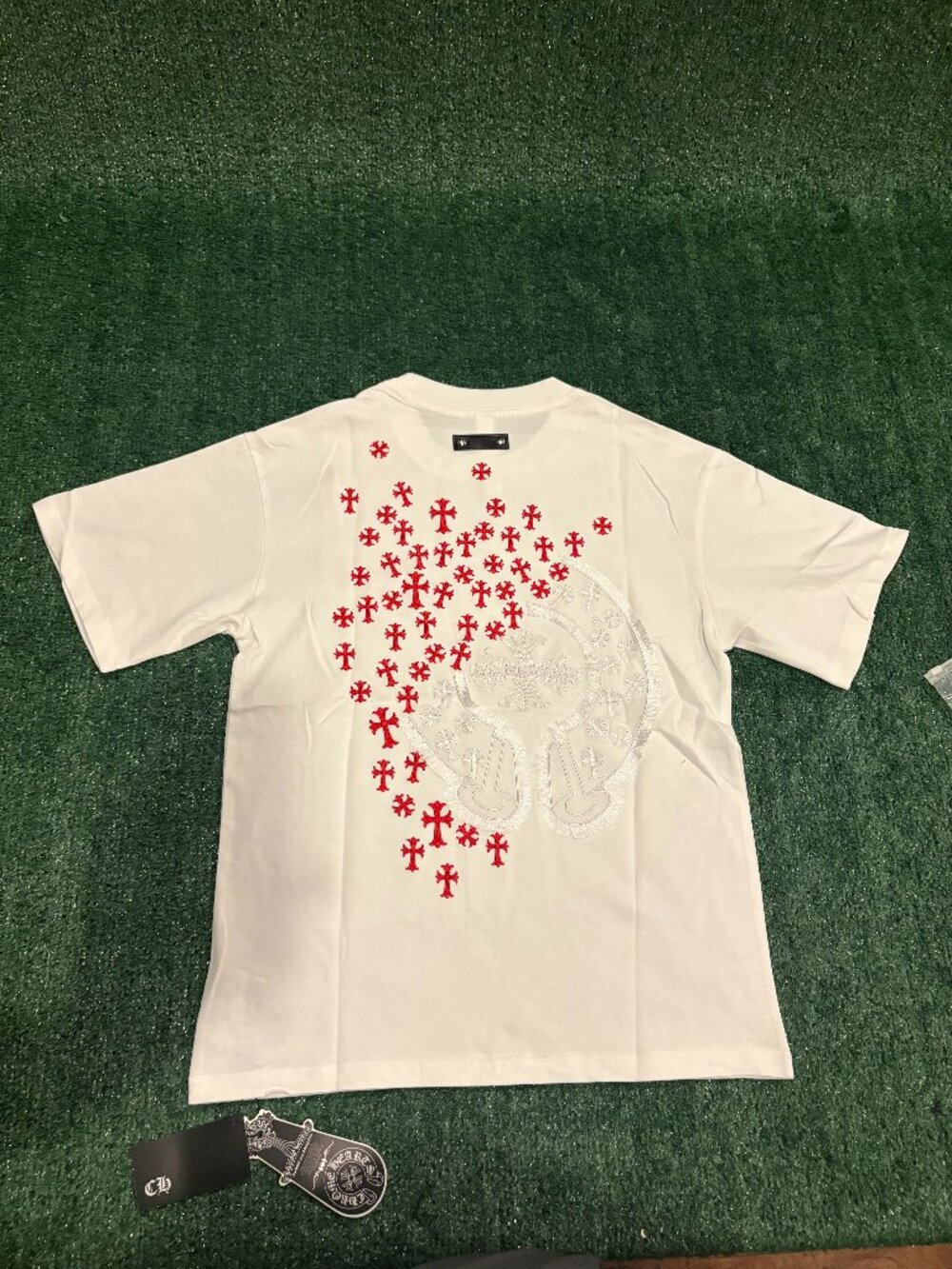 Chrome Hearts White Red Cross Graphic T-Shirt NWT